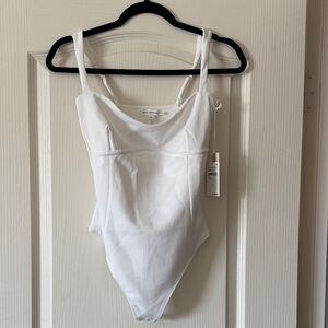 Good American Classic White Bodysuit